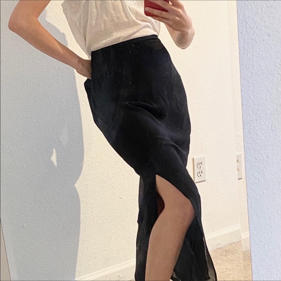 Armani Exchange Dresses & Skirts - Armani Exchange Black Silk Mini Skirt SZ 8